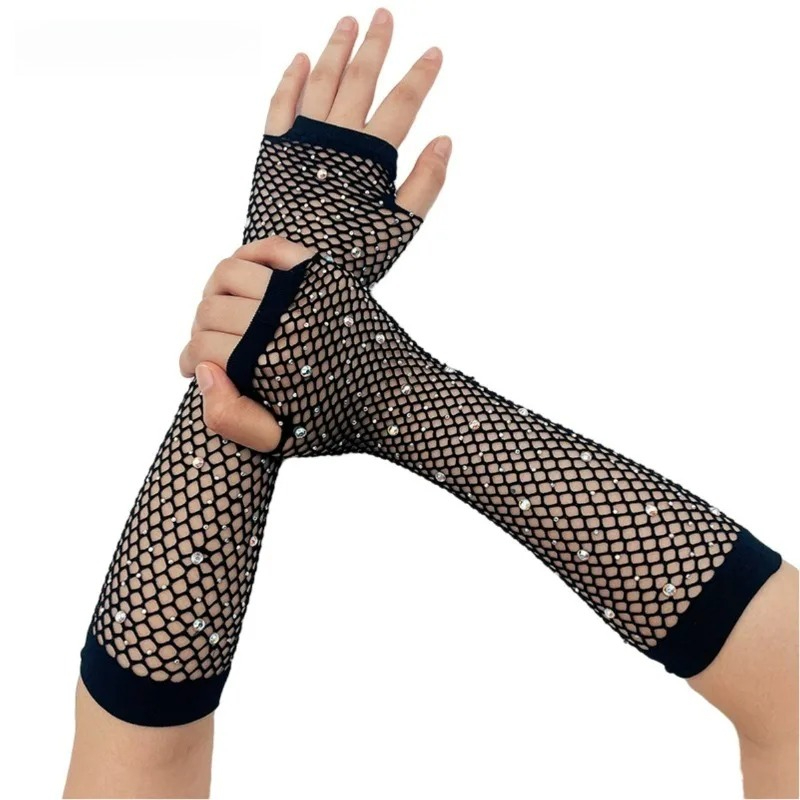 Fingerless Glove Knit - Guanti senza dita traspiranti da sposa,