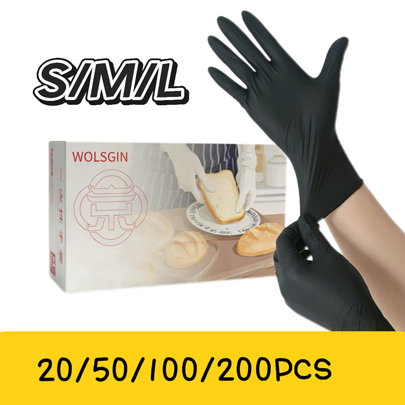 Rubber Glove Cleaning - 10/50/100/200 Guanti Monouso in Nitrile Sintetico