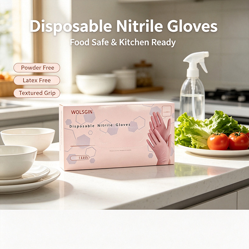 Rubber Glove Cleaning - 20/50/100/200 Guanti in Nitrile Rosa Monouso